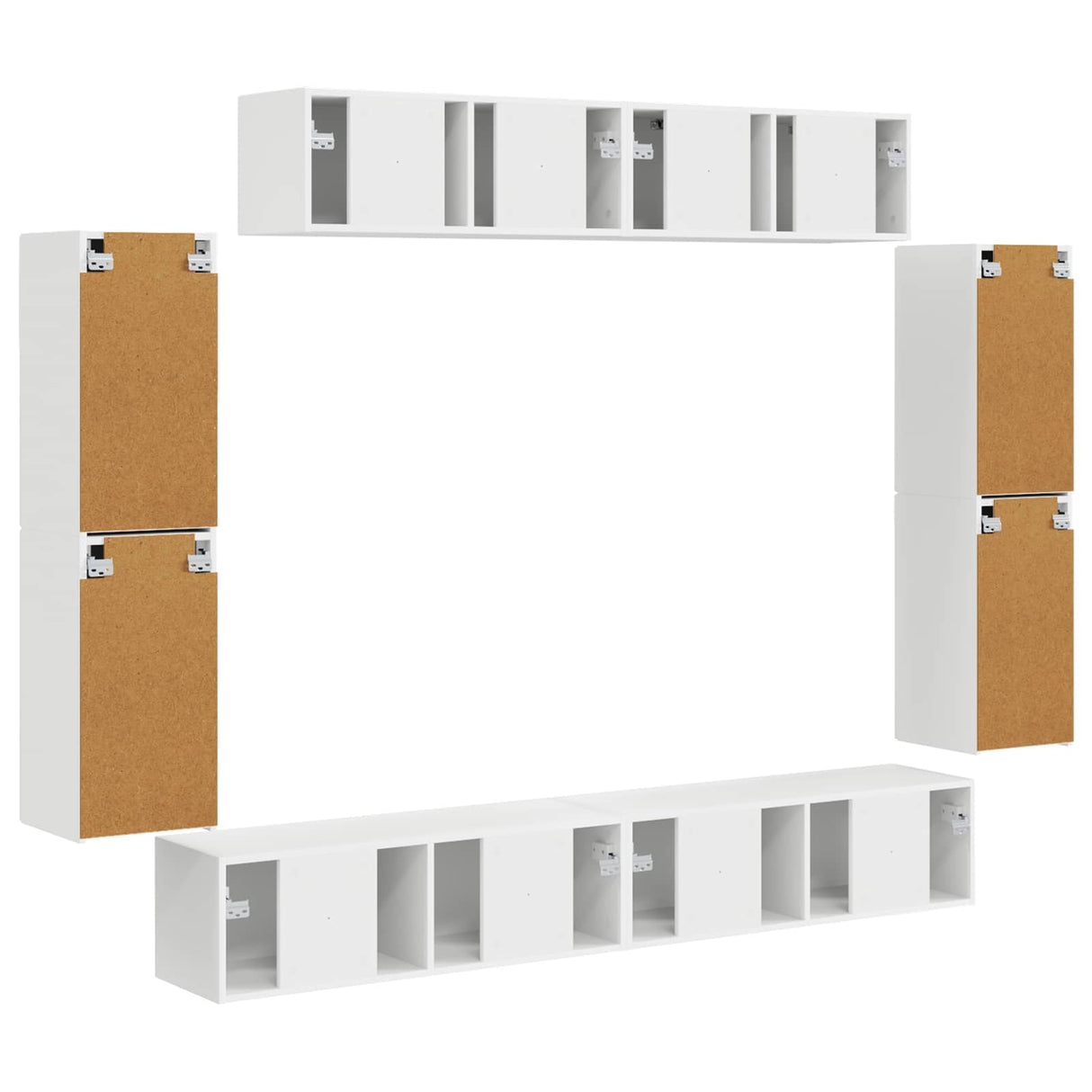 vidaXL TV Kast 8 pcs Wit