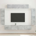 vidaXL TV Kast 8 pcs Wit