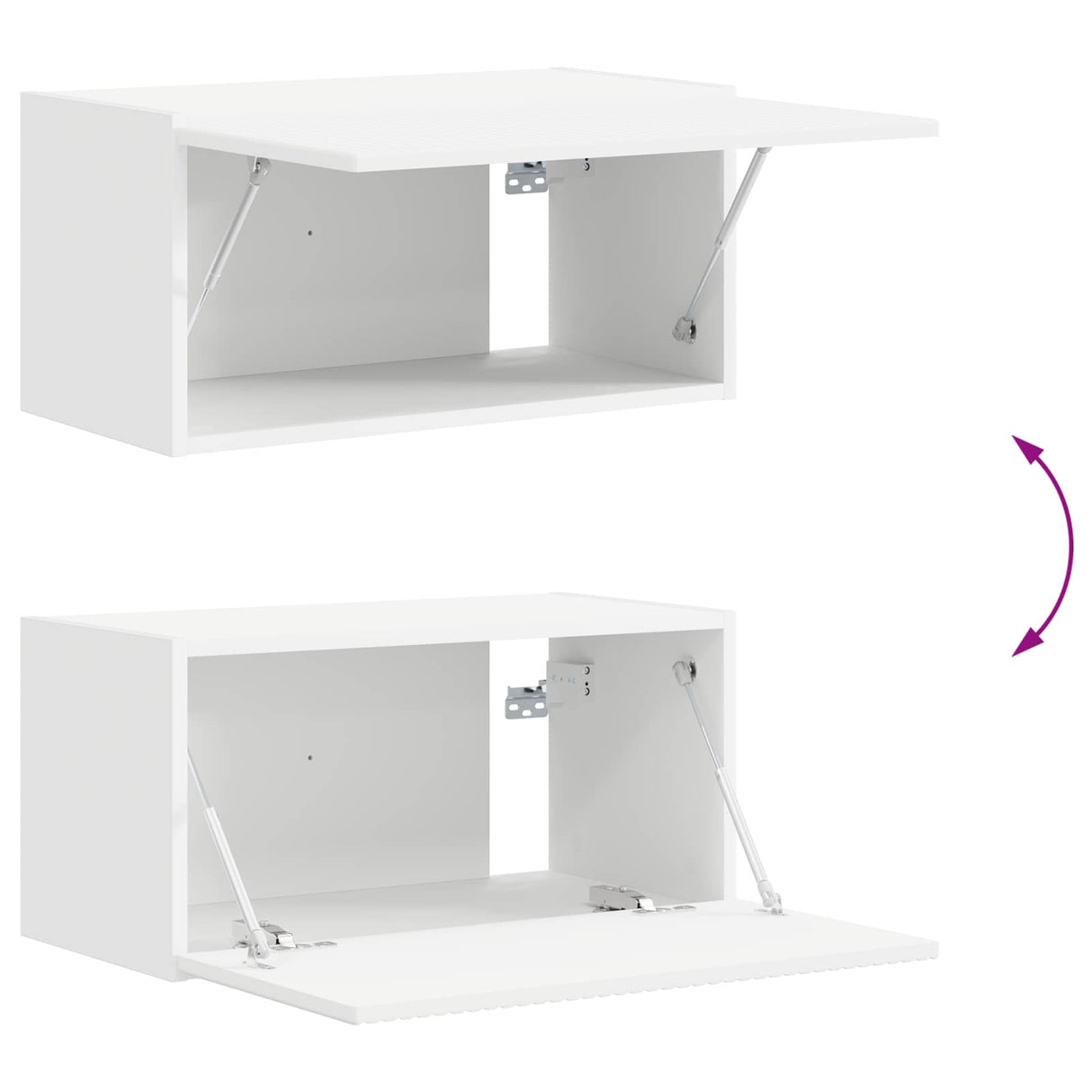vidaXL Tv-meubelset 4 pcs Wit Bewerkt hout