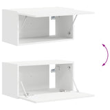 vidaXL Tv-meubelset 4 pcs Wit Bewerkt hout