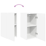 vidaXL Tv-meubelset 4 pcs Wit Bewerkt hout