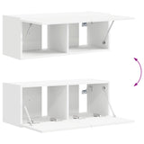 vidaXL Tv-meubelset 4 pcs Wit Bewerkt hout