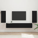 vidaXL Tv-meubelset 4 pcs Wit Bewerkt hout