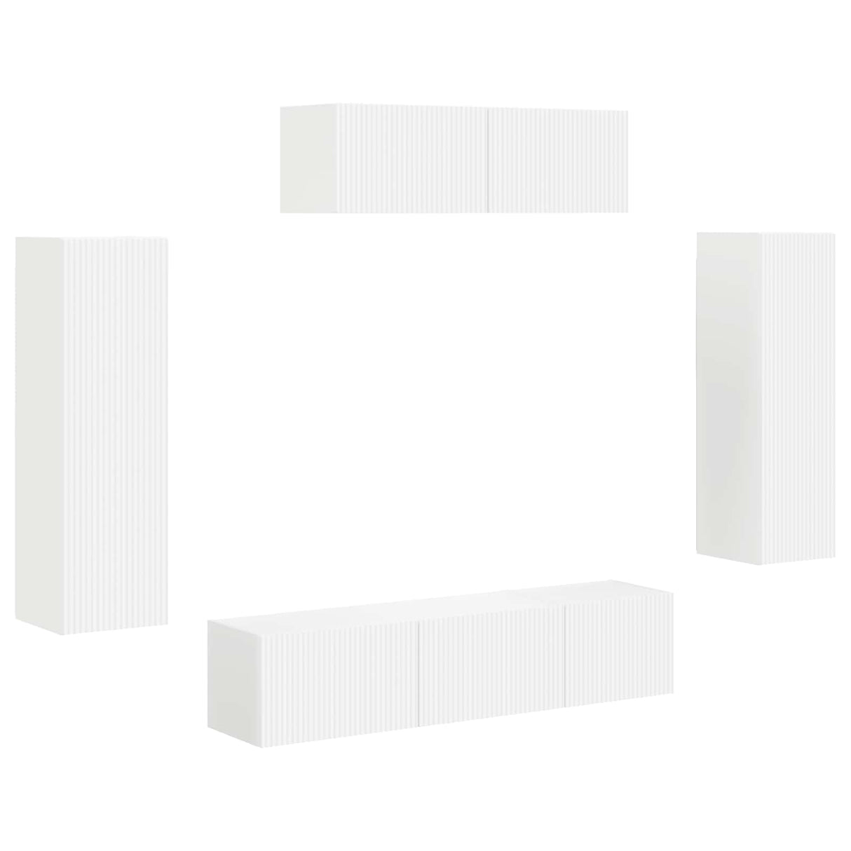 vidaXL TV Kast 5 pcs Wit