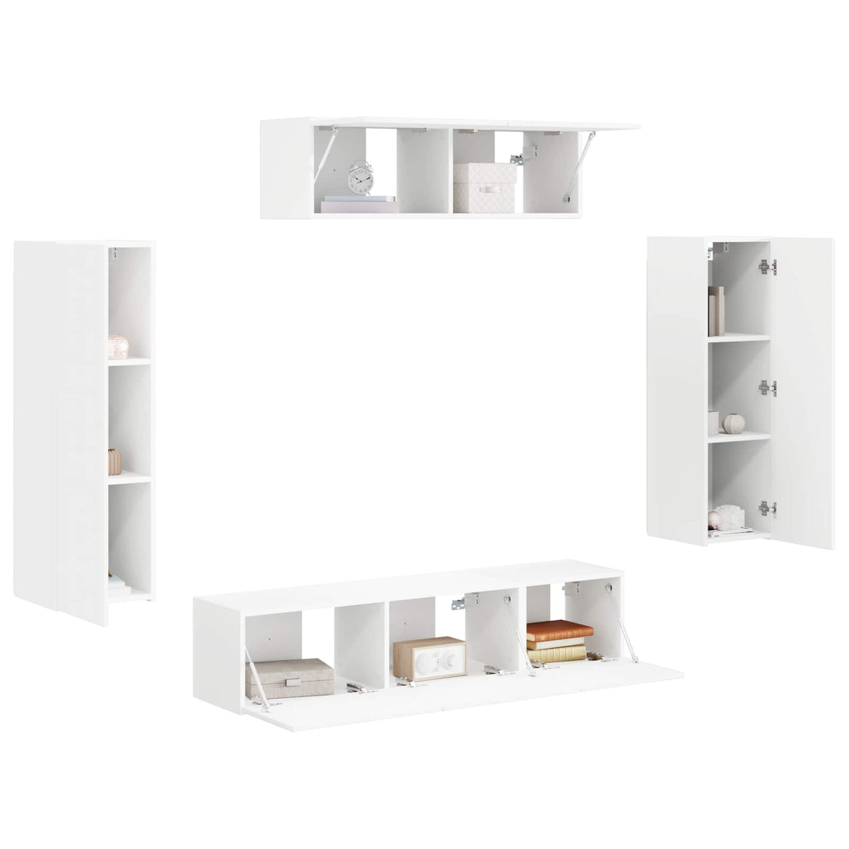 vidaXL TV Kast 5 pcs Wit