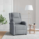 vidaXL Massage Chair Fabric Cream