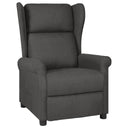 vidaXL Fauteuil verstelbaar stof lichtgrijs