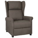 vidaXL Fauteuil verstelbaar stof lichtgrijs