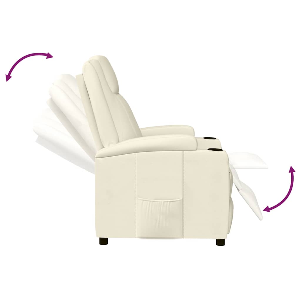 vidaXL Fauteuil verstelbaar kunstleer zwart