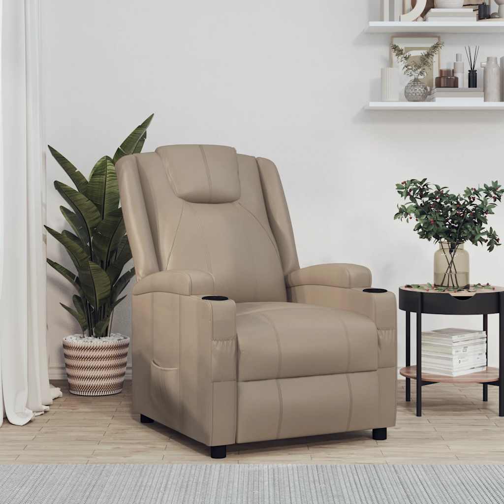 vidaXL Fauteuil verstelbaar kunstleer zwart