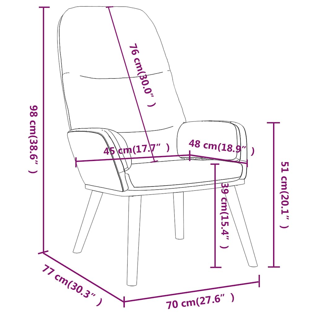 vidaXL Recliner fabric light gray
