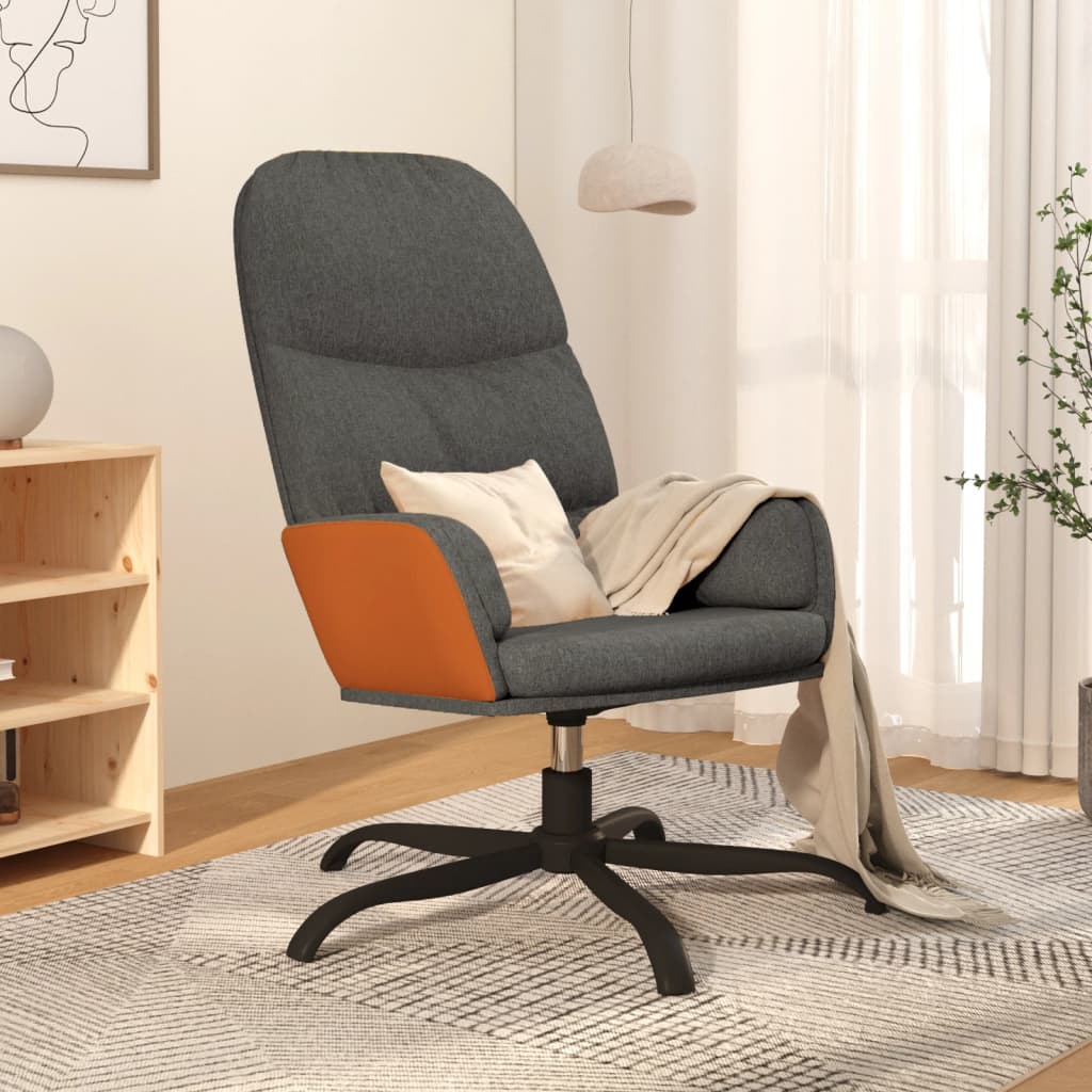 vidaXL Relaxstoel met voetenbank stof mosterdgeel