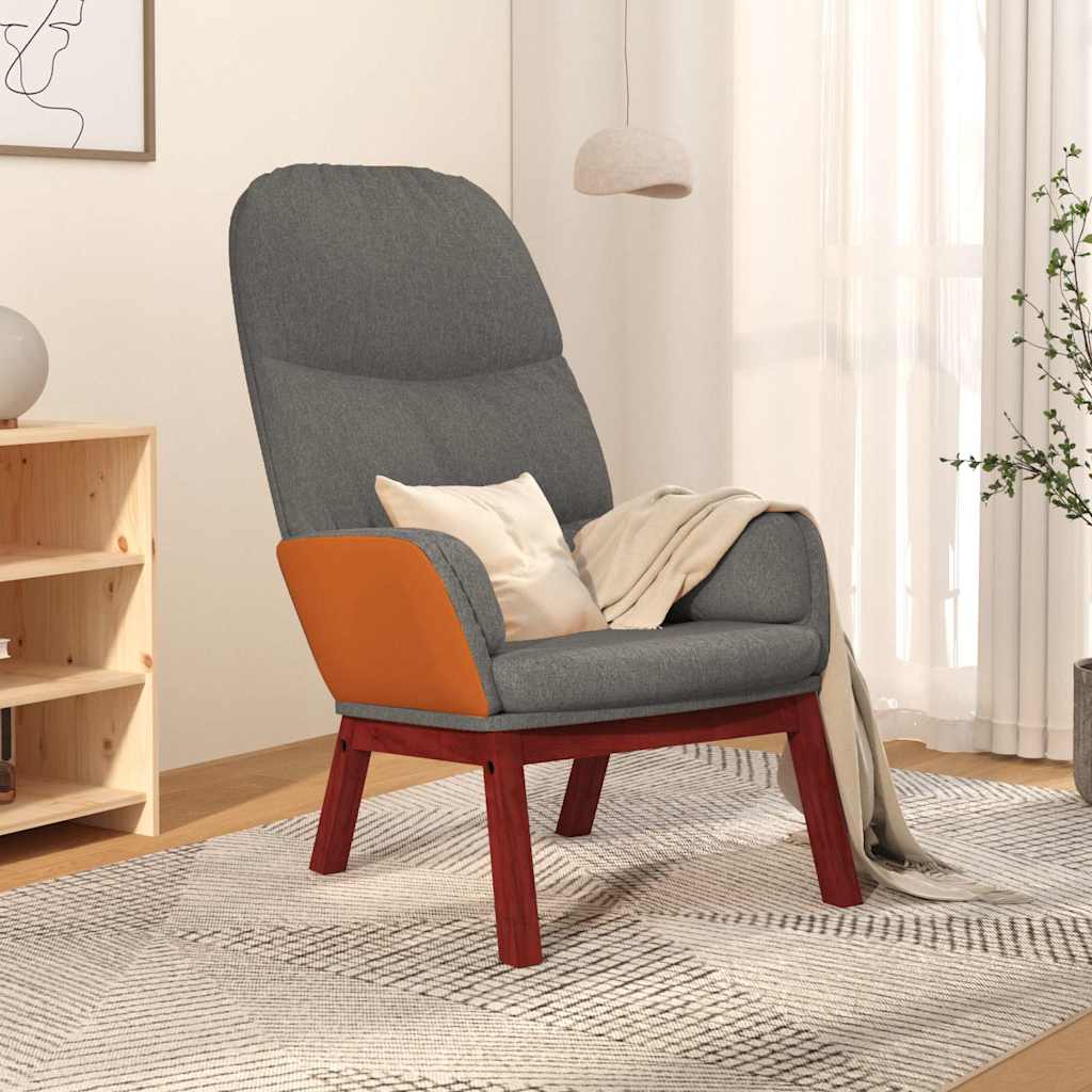 vidaXL Recliner fabric light grey