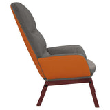 vidaXL Recliner fabric light grey