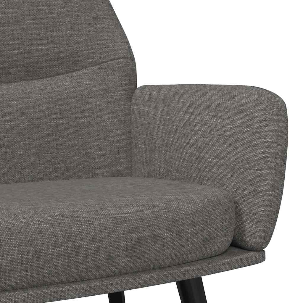 vidaXL Relaxstoel stof lichtgrijs