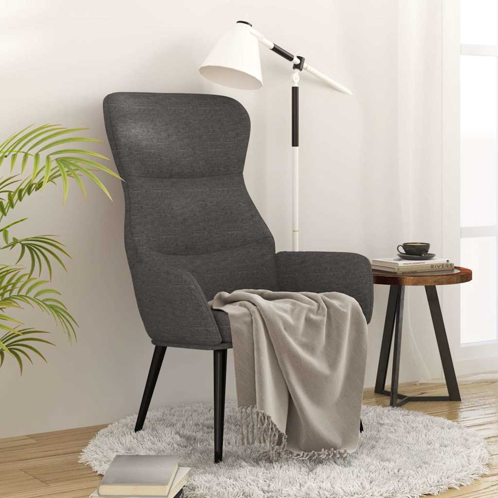 vidaXL Relaxstoel stof lichtgrijs
