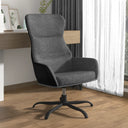 vidaXL Relaxstoel met voetensteun stof lichtgrijs