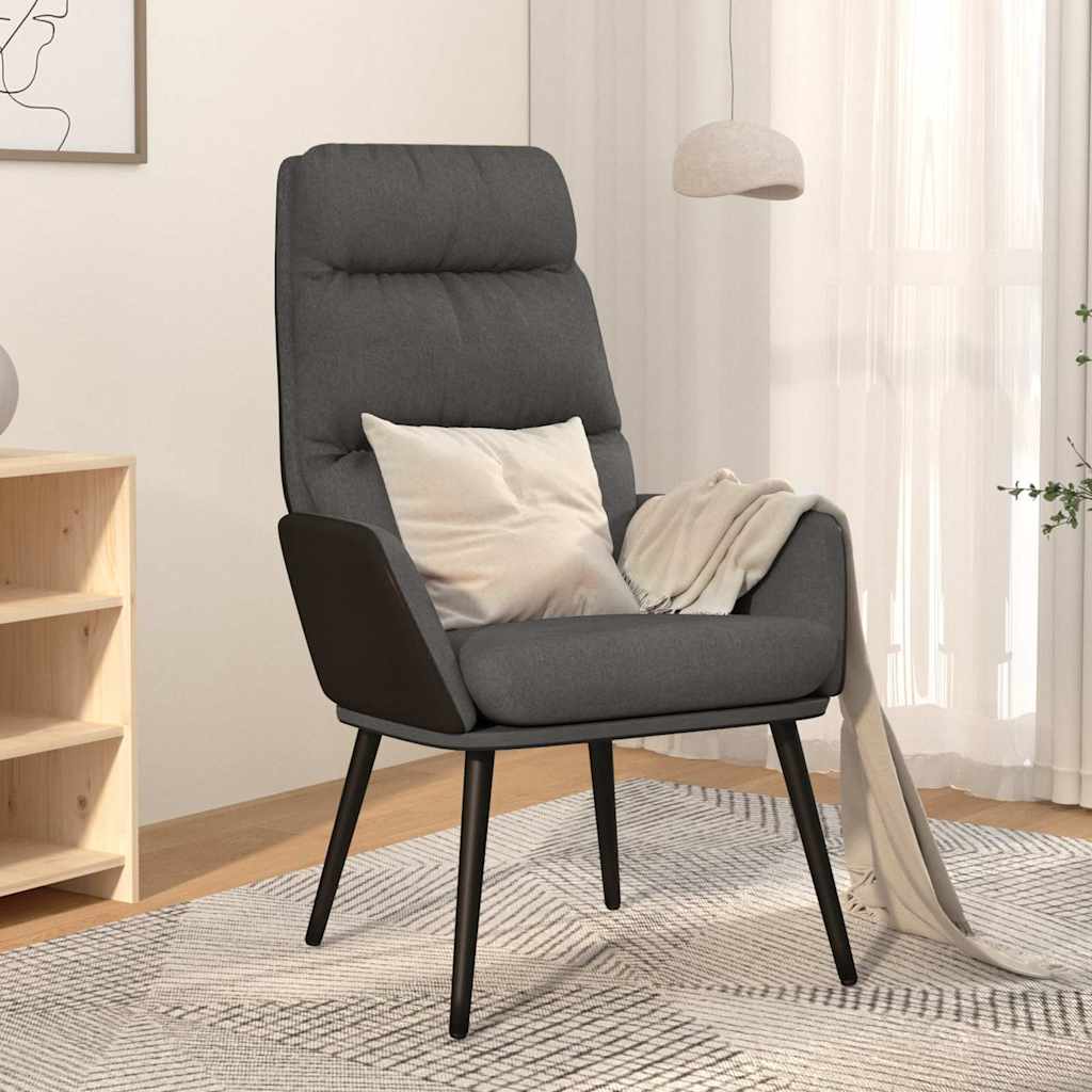vidaXL Relaxstoel stof lichtgrijs