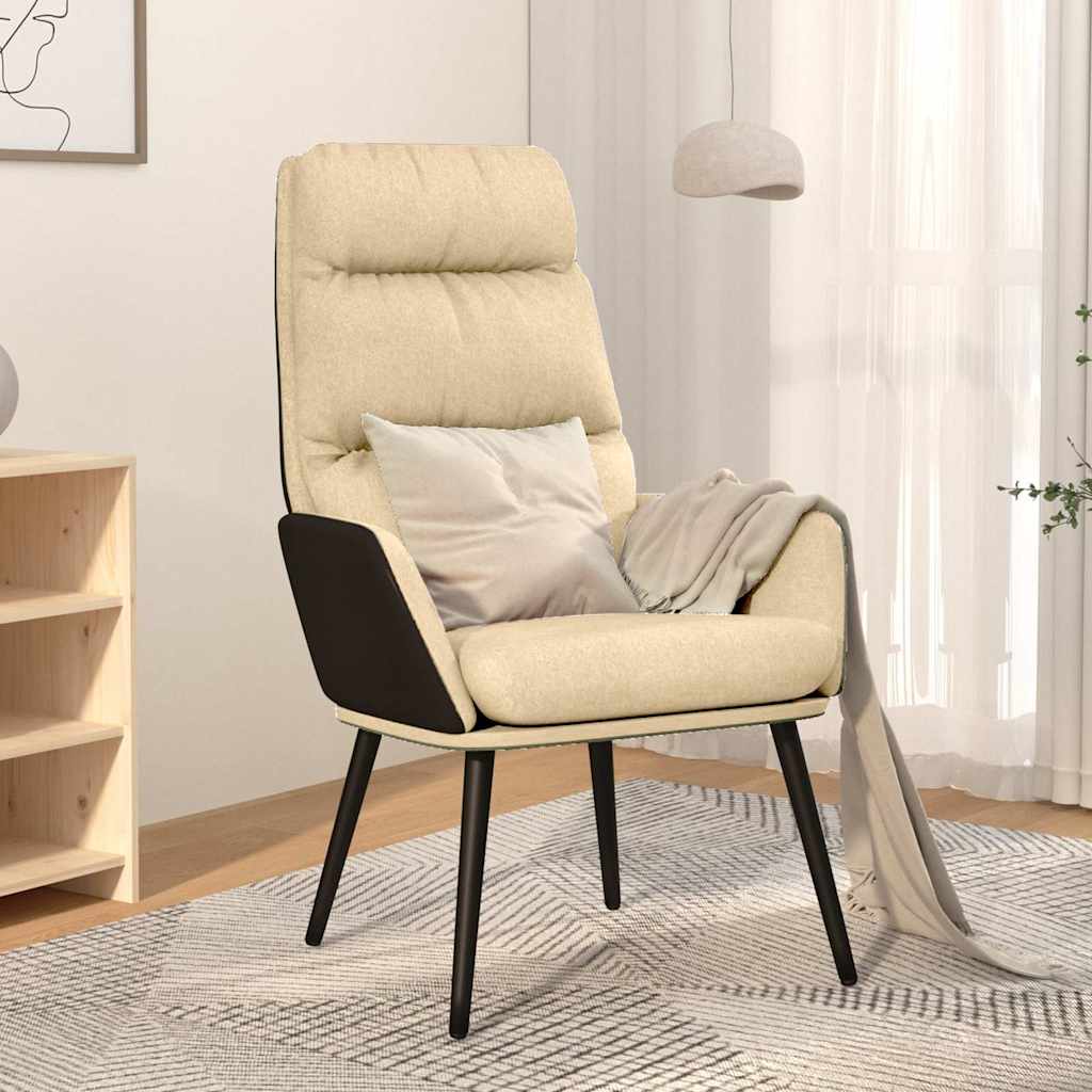 vidaXL Relaxstoel stof lichtgrijs