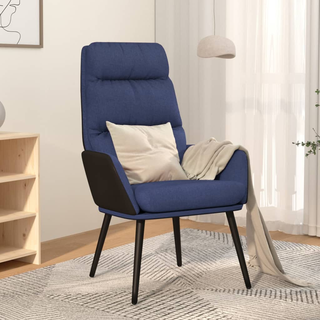vidaXL Relaxstoel stof lichtgrijs