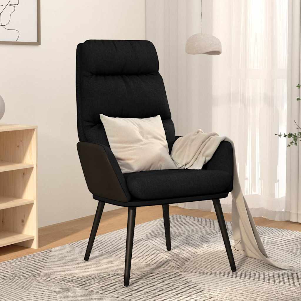 vidaXL Relaxstoel stof lichtgrijs