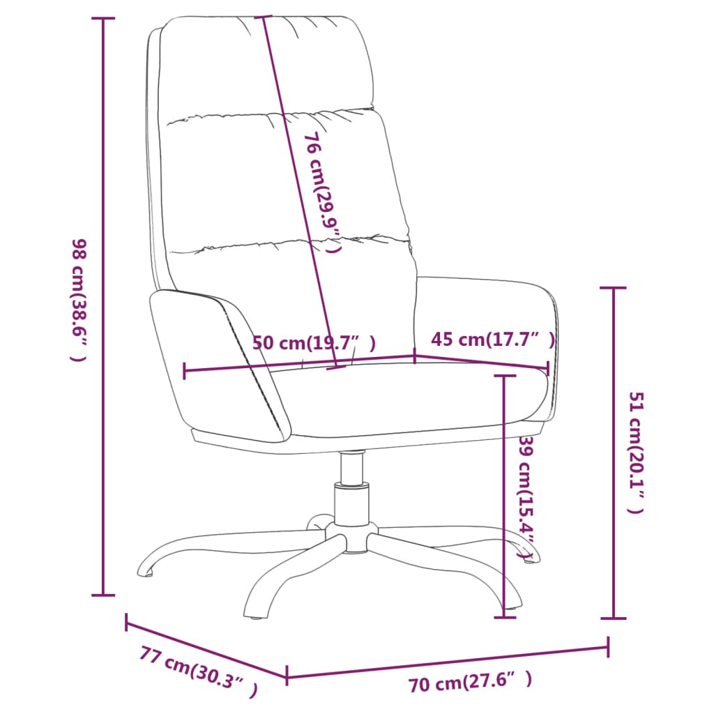 vidaXL Recliner artificial leather black