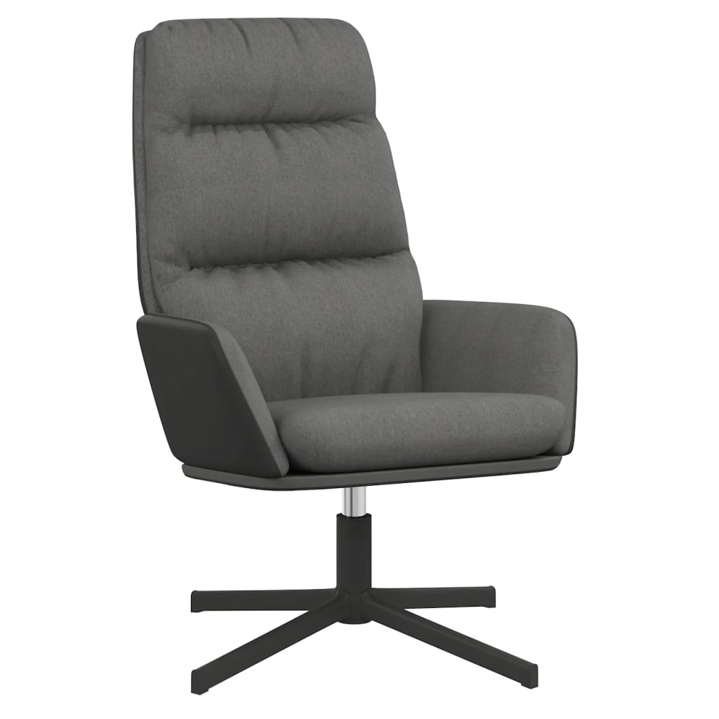vidaXL Relaxstoel stof lichtgrijs