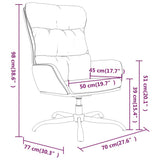 vidaXL Recliner fabric cream