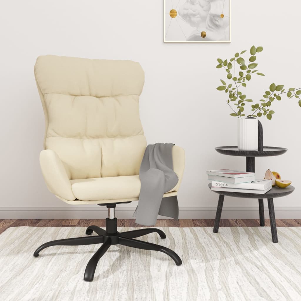 vidaXL Recliner fabric cream