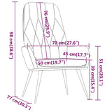 vidaXL Recliner velvet light grey