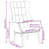 vidaXL Recliner fabric light gray