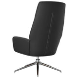 vidaXL Relaxstoel echt leer zwart