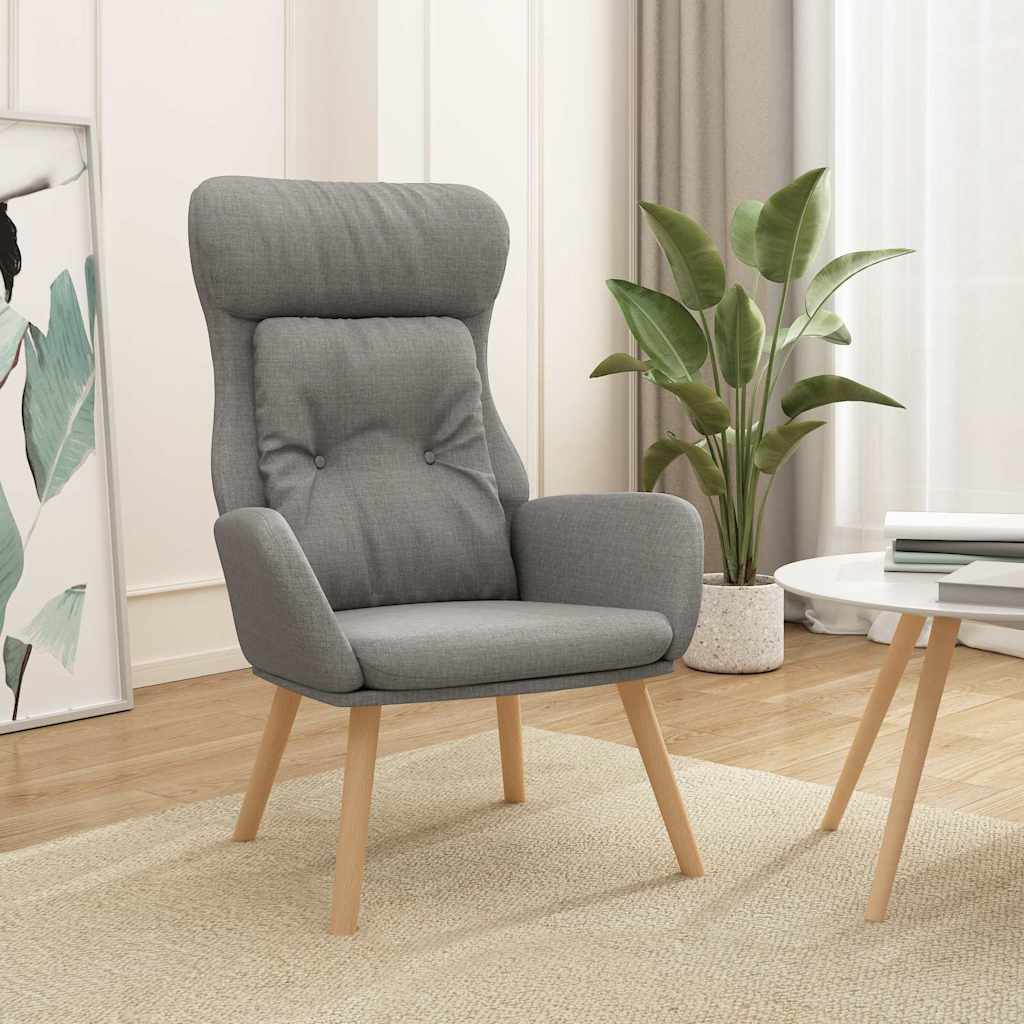 vidaXL Recliner fabric light gray