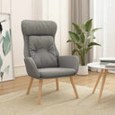 vidaXL Recliner fabric light gray