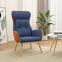 vidaXL Recliner with Footrest Faux Leather and Fabric Black