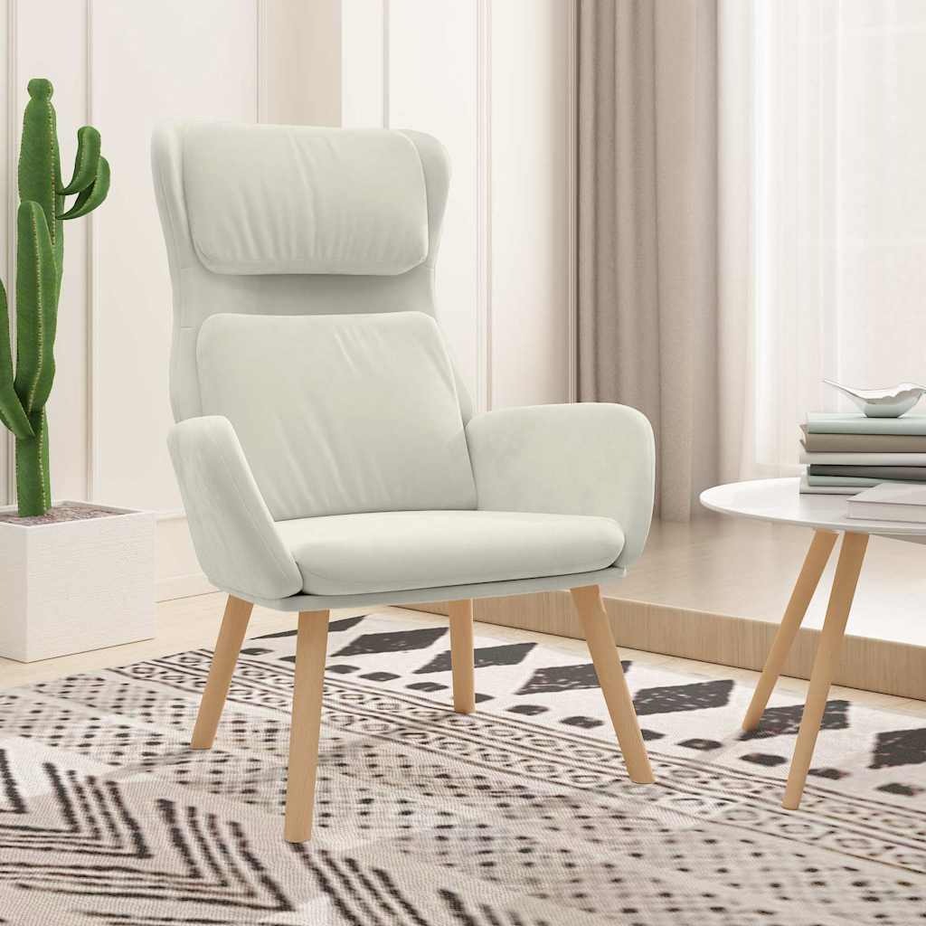 vidaXL Relaxstoel fluweel lichtgrijs