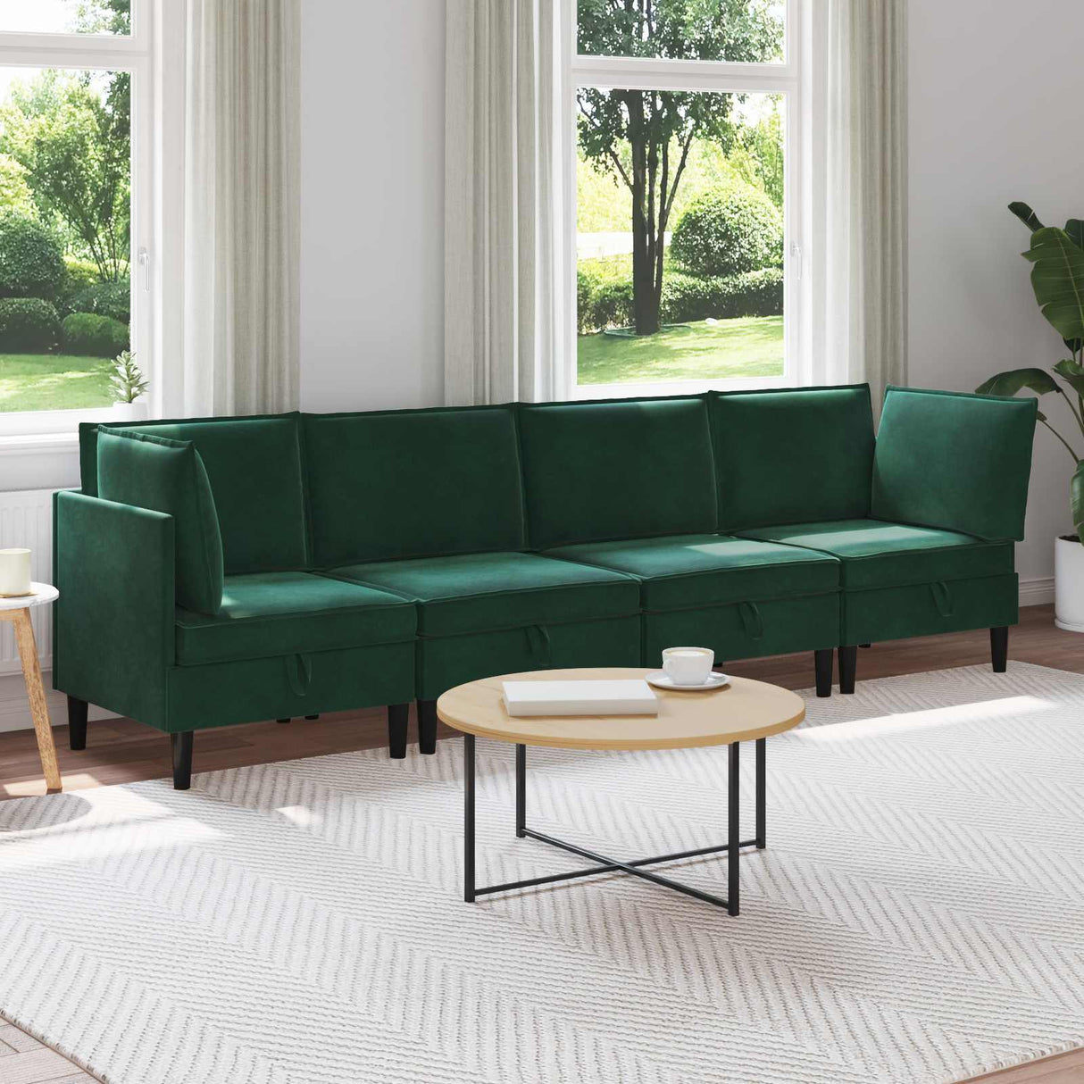 vidaXL Woonkamer Meubelset met kussen 3 pcs Lichtgrijs Fluweel