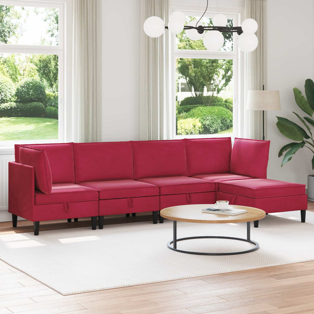 vidaXL Woonkamer Meubelset met kussen 3 pcs Lichtgrijs Fluweel