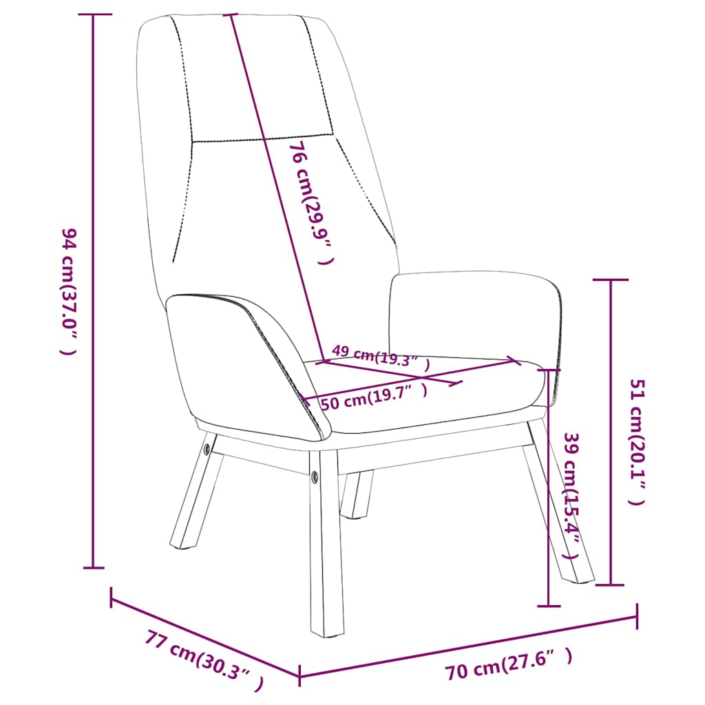 vidaXL Recliner fabric light grey