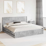 vidaXL Bed Frame with Storage and Headboard White 200 x 200 cm