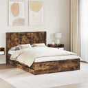 vidaXL Bed Frame with Storage and Headboard White 200 x 200 cm