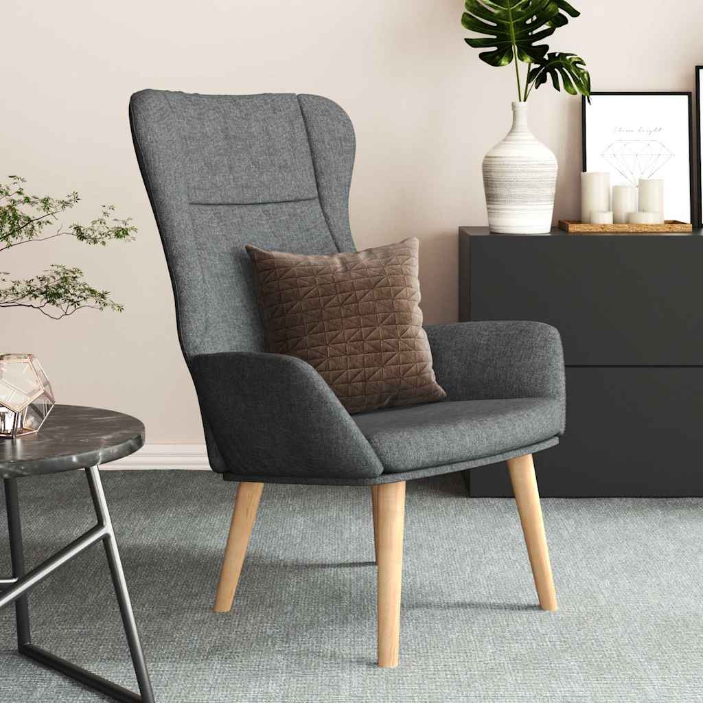vidaXL Recliner fabric light gray