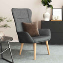 vidaXL Recliner fabric light gray