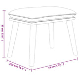 vidaXL Voetenbank 45x29,5x35 cm fluweel lichtgrijs