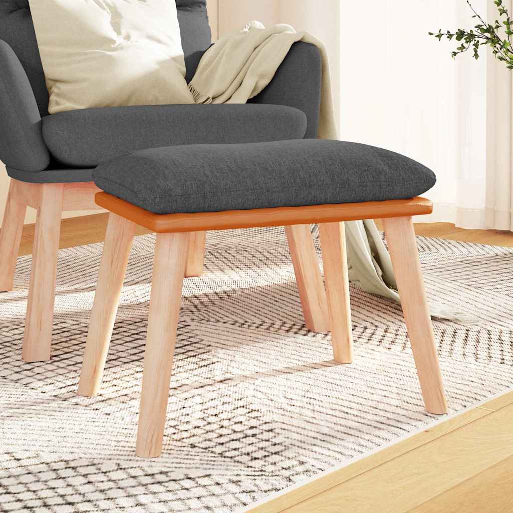 vidaXL Voetenbank 45x29,5x35 cm stof en kunstleer lichtgrijs