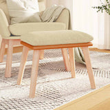 vidaXL Voetenbank 45x29,5x35 cm stof en kunstleer lichtgrijs