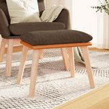 vidaXL Voetenbank 45x29,5x35 cm stof en kunstleer lichtgrijs