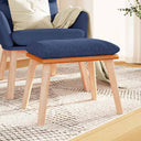 vidaXL Voetenbank 45x29,5x35 cm stof en kunstleer lichtgrijs