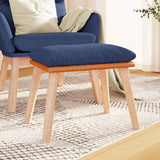 vidaXL Voetenbank 45x29,5x35 cm stof en kunstleer lichtgrijs