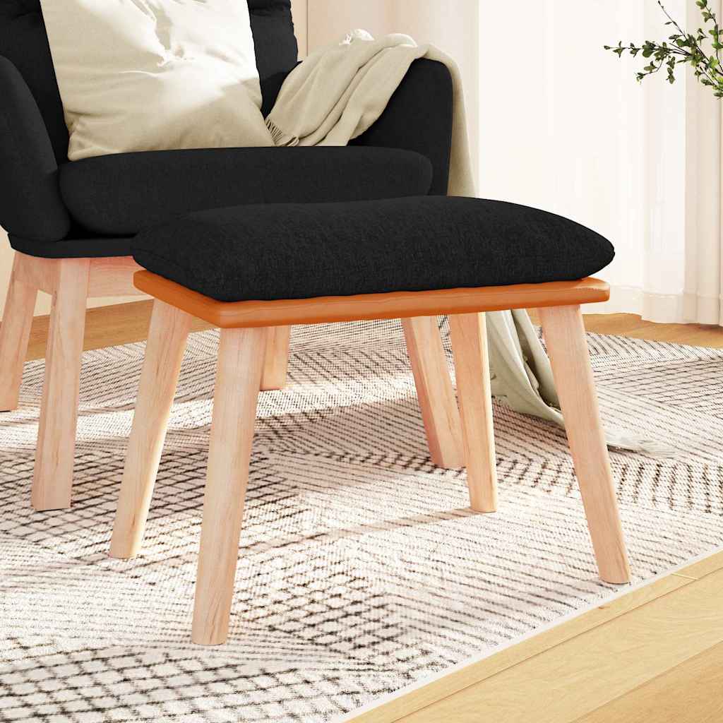 vidaXL Voetenbank 45x29,5x35 cm stof en kunstleer lichtgrijs